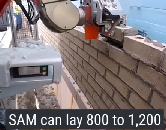Block laying robot for semi-automatic mason