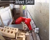 Block laying robot for semi-automatic mason