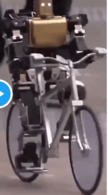 bike riding robot