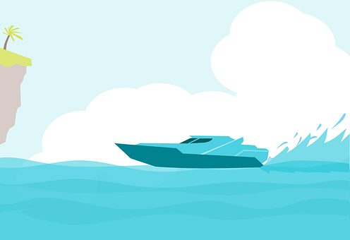 A speed boat