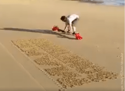 sand drawing machine