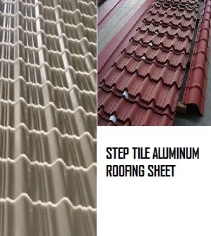 Step-tile Aluminum roofing sheet