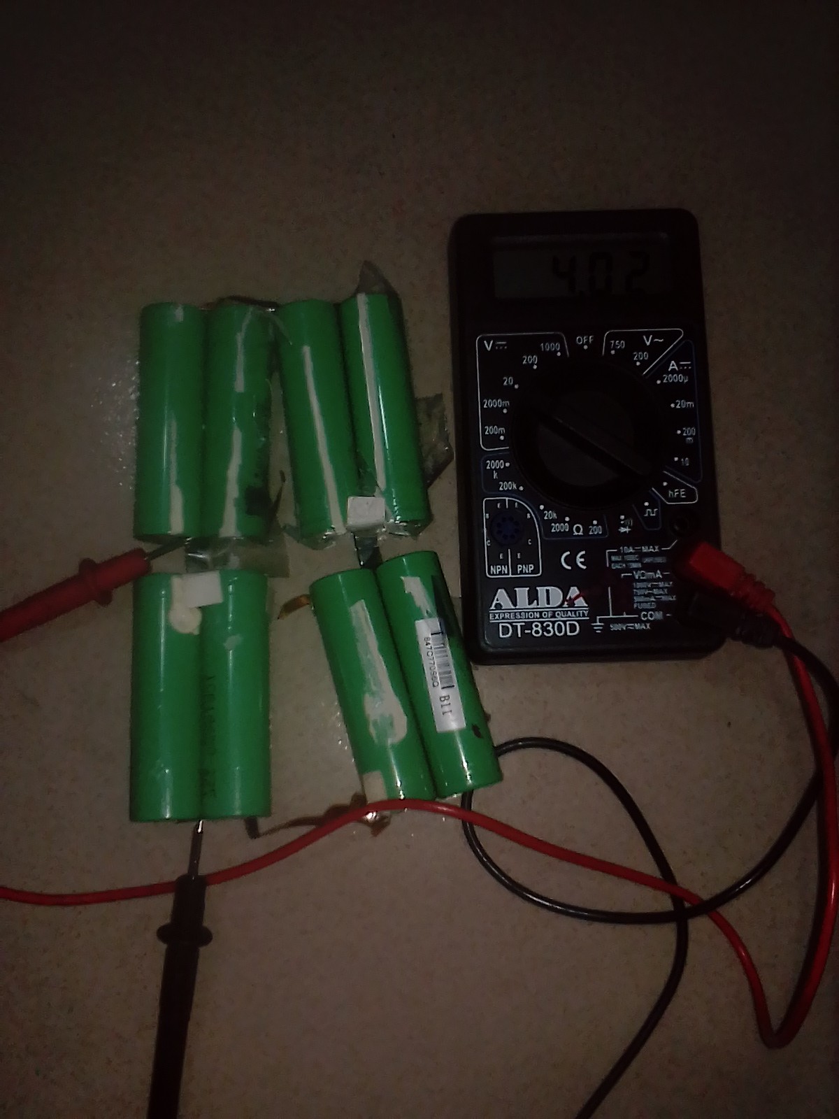 LiFePO4 Cells and Multimeter