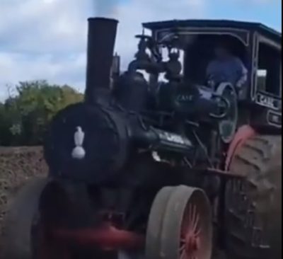 Farming Tractor powered by a Steam engine