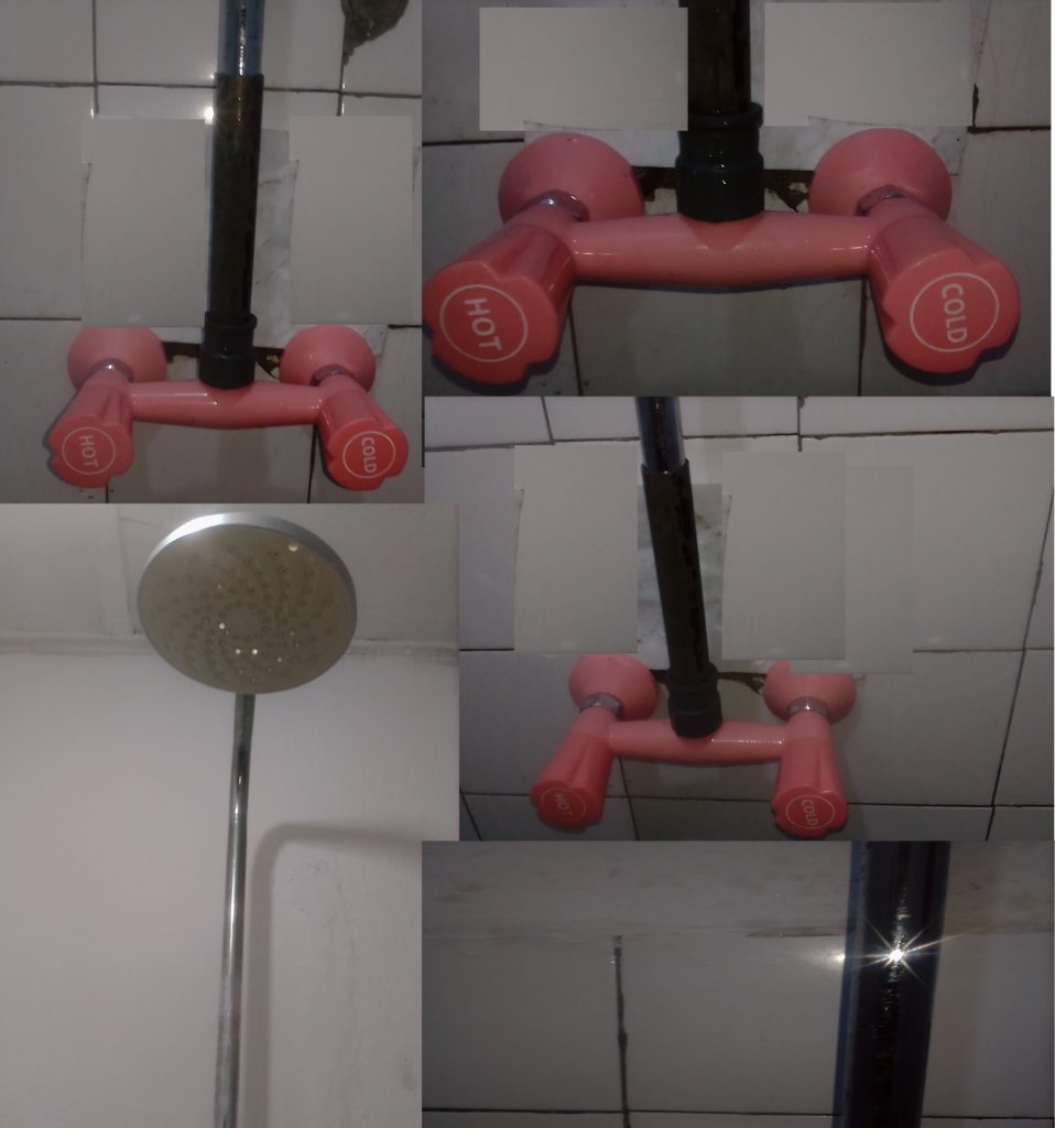 Alternative Way To Fix a Shower Pipe: Shower pipe with it alternative solution for a broken locking screw nut