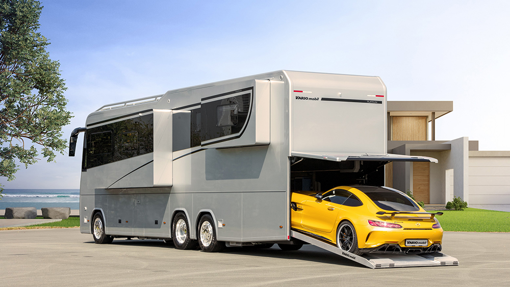 Discover The Trending $1.7 Million Motor Home With Its Own Garage