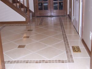Polished and Groomed Granite Tiles Design for Hall